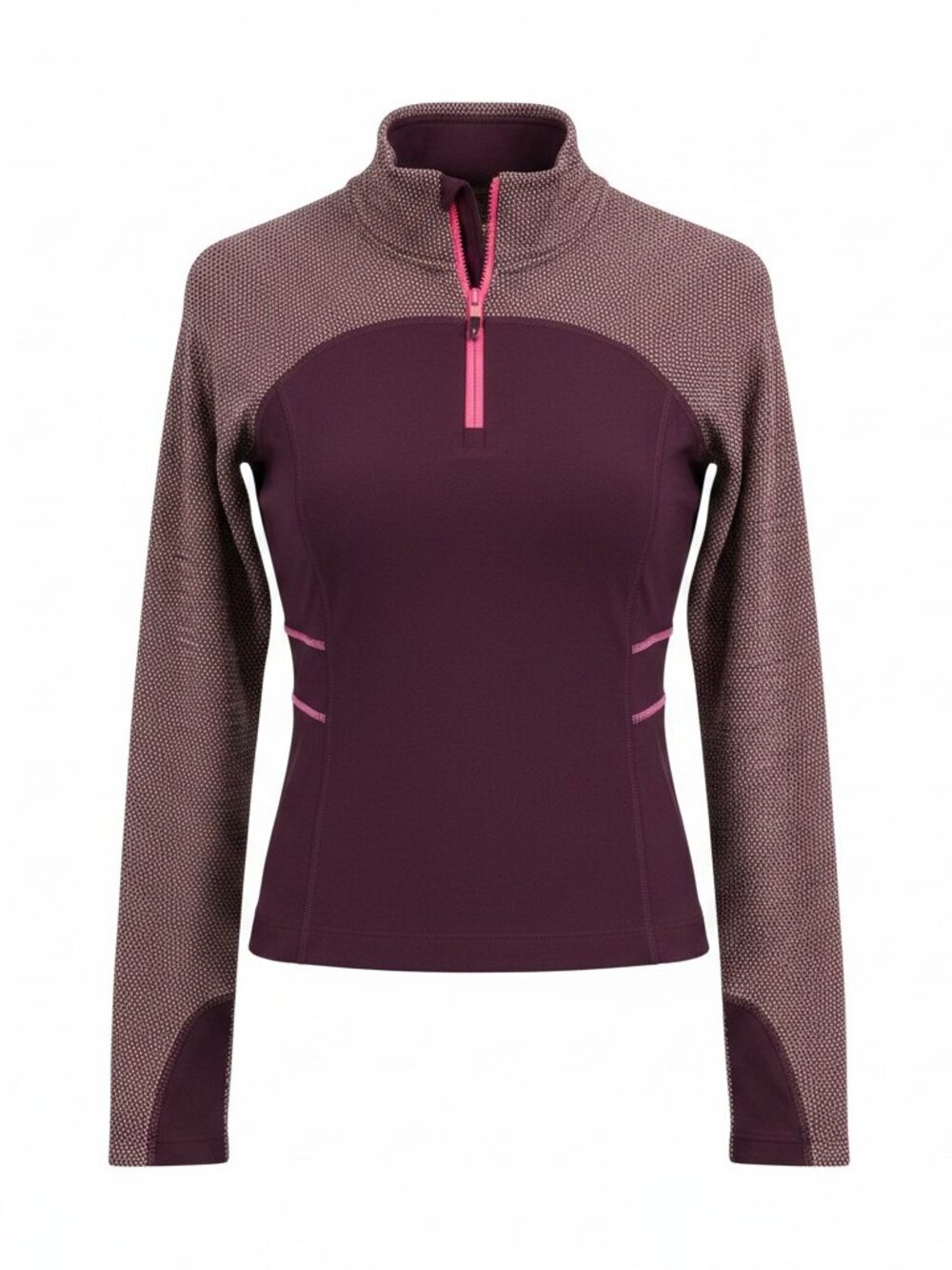 Running Room 1/4 Zip Pullover - Plum Maroon / XS
